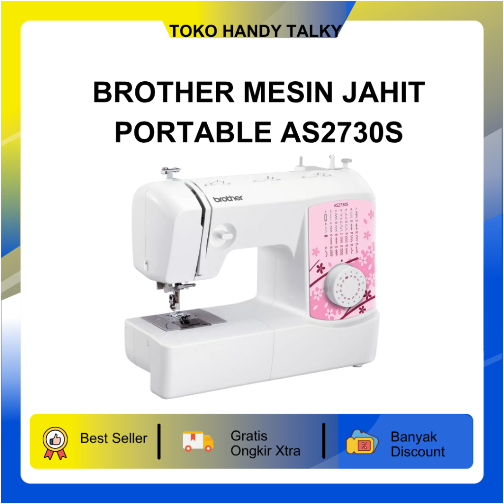 Mesin Jahit Portable Brother AS2730S - 27 Pola Jahitan