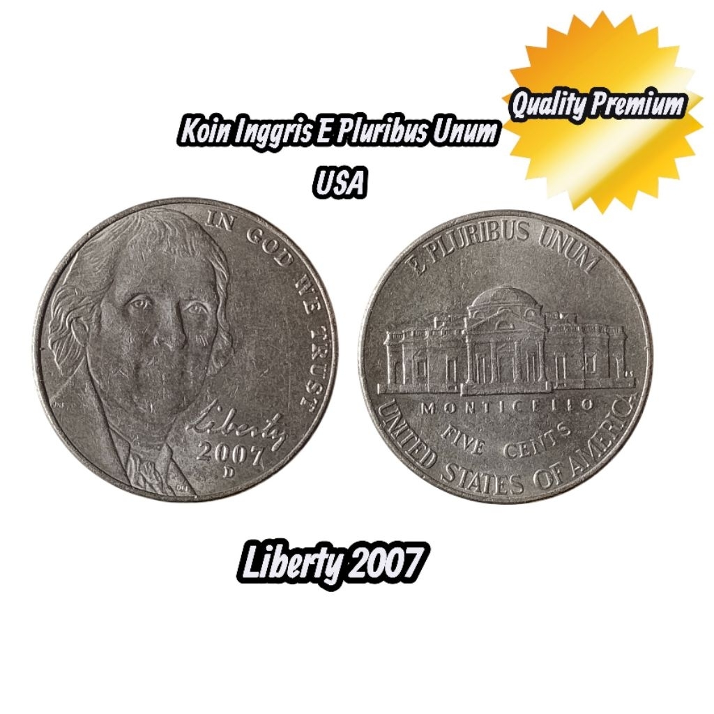 Koin Liberty Inggris E Pluribus Unum 2007
