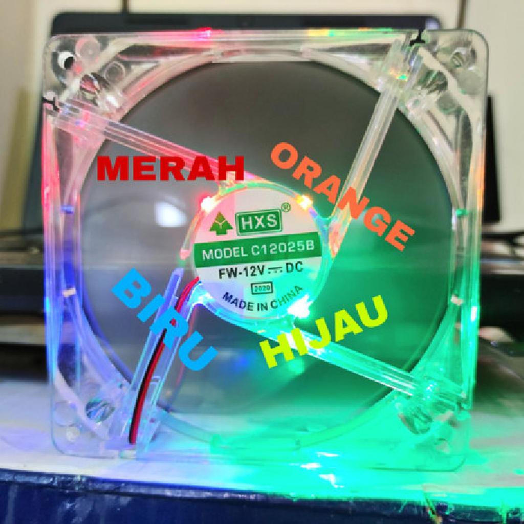 Fan Casing 12 Cm Transparant LED RGB / Kipas Casing 12cm Bening LED
