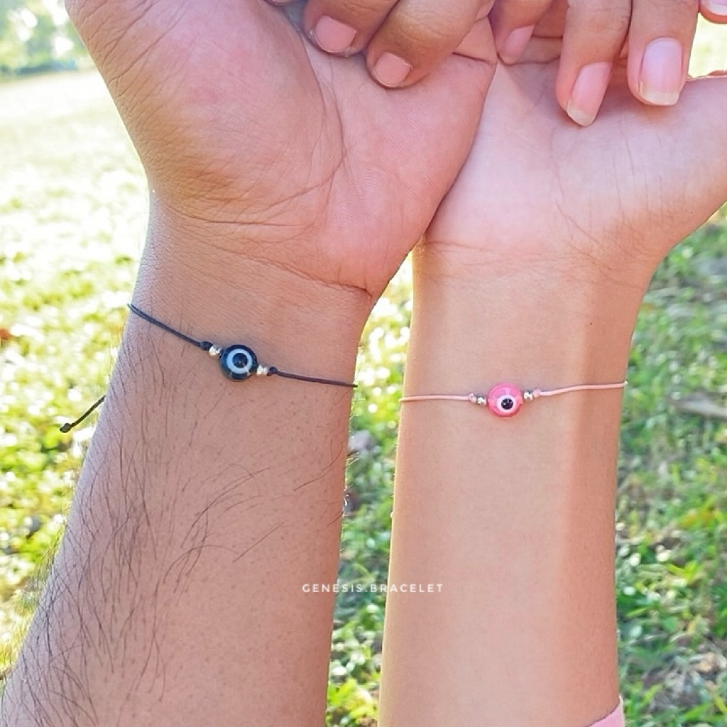 Gelang couple mata | gelang pasangan simple murah | gelang couple bestseller