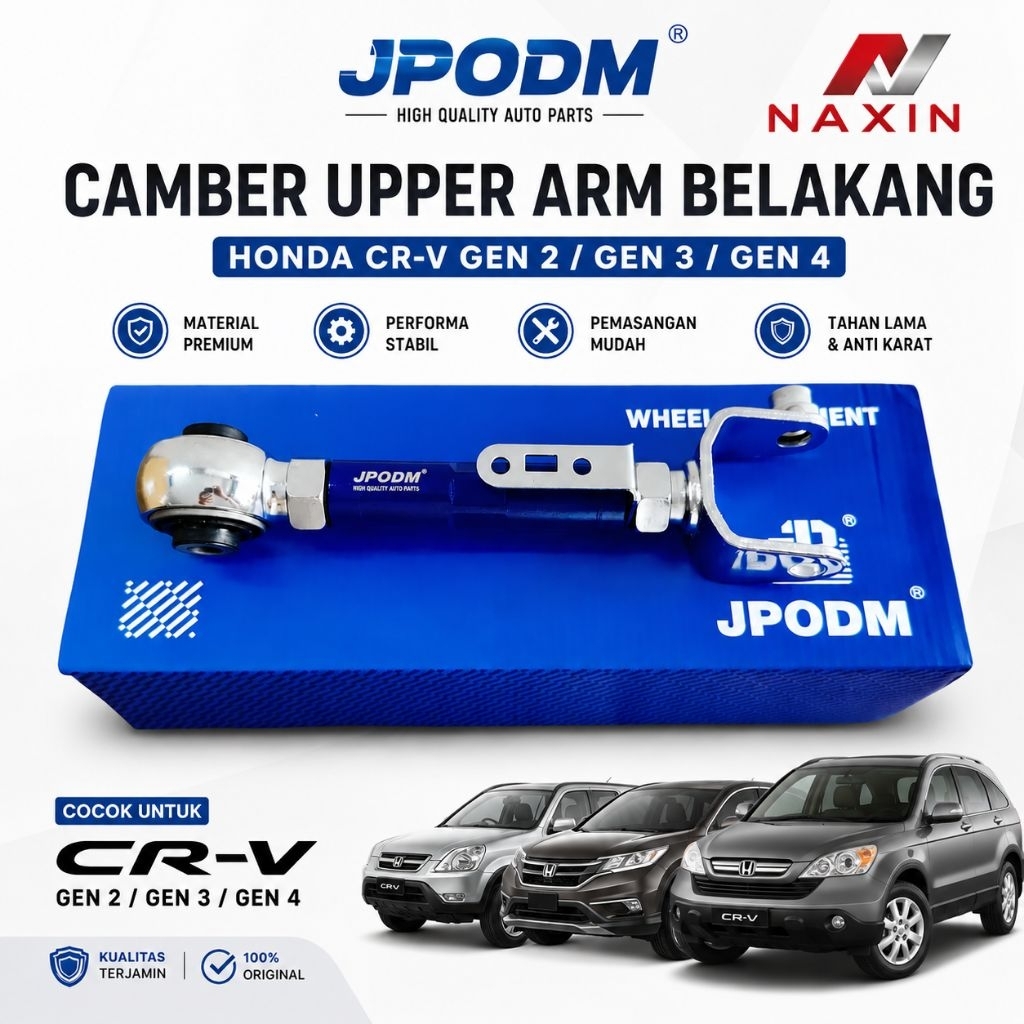 Upper Arm Belakang Custom Honda CRV Gen 2 Gen 3 Gen 4 Camber Adjustable Rear Upper Control Arm