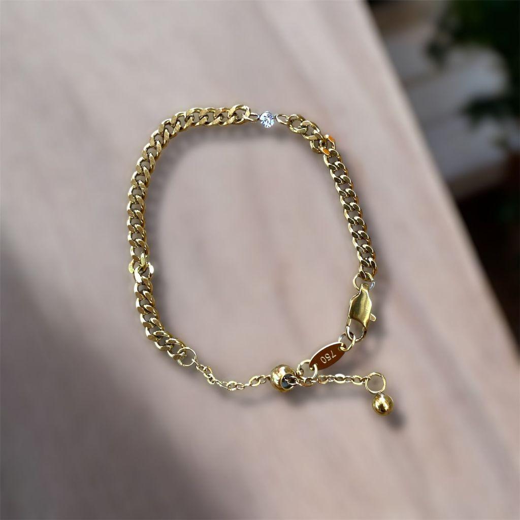 Gelang Serut Kait Sisik Permata Titanium / Gelang Wanita Titanium / Gelang Anti Karat / Gelang Fashi