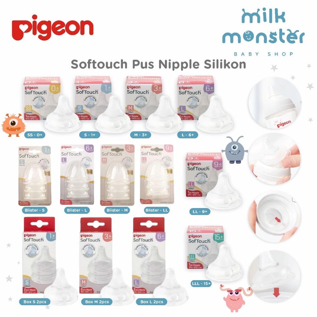 Pigeon Softouch Pus Nipple box /blister
