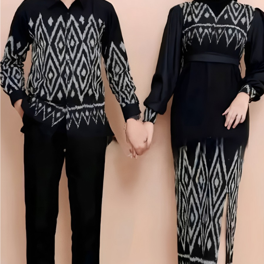 Dress Kartini Couple Dress Kartini Motif Segitiga Pria & Wanita