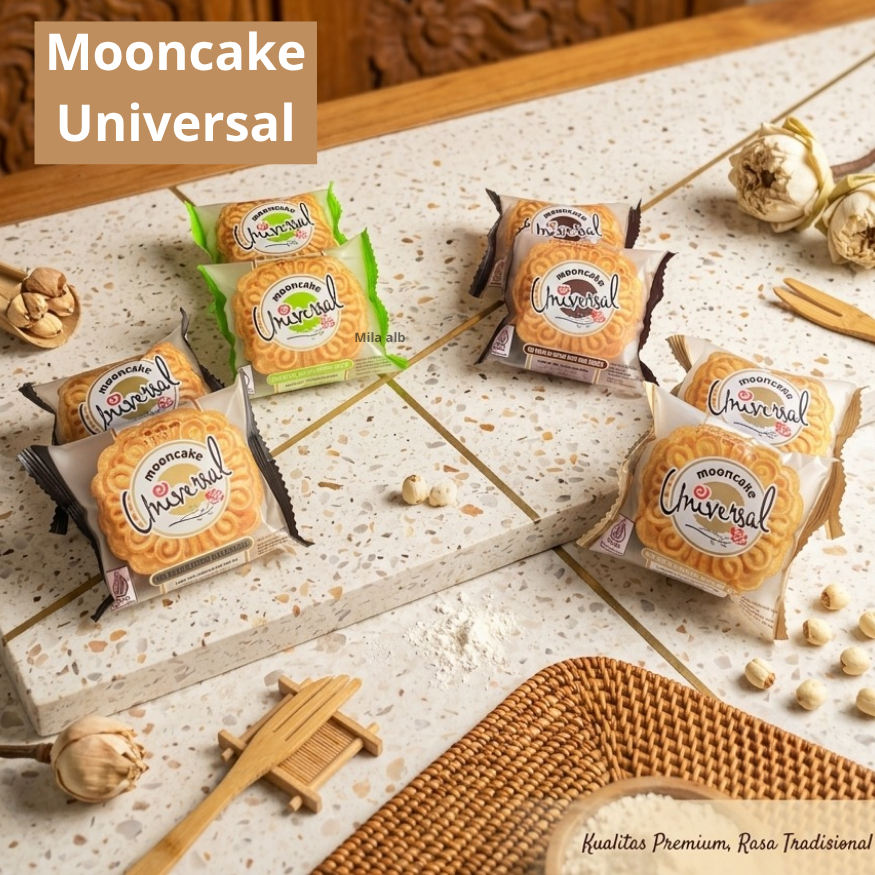 Mooncake Universal Kue Bulan Isi Kacang Hijau Aneka Rasa All Varian
