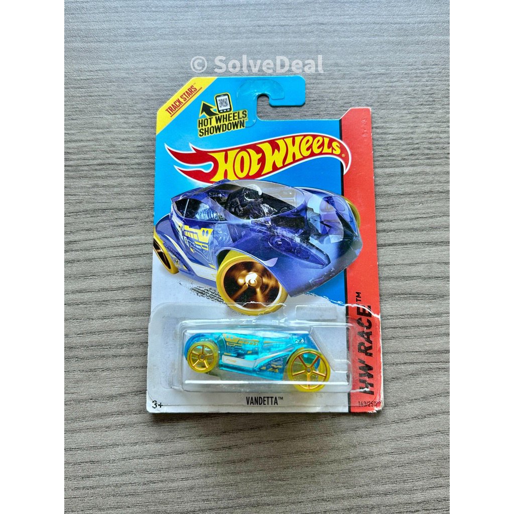 Hot Wheels Vandetta 2015 Translucent Blue Second Koleksi Hotwheels Balap