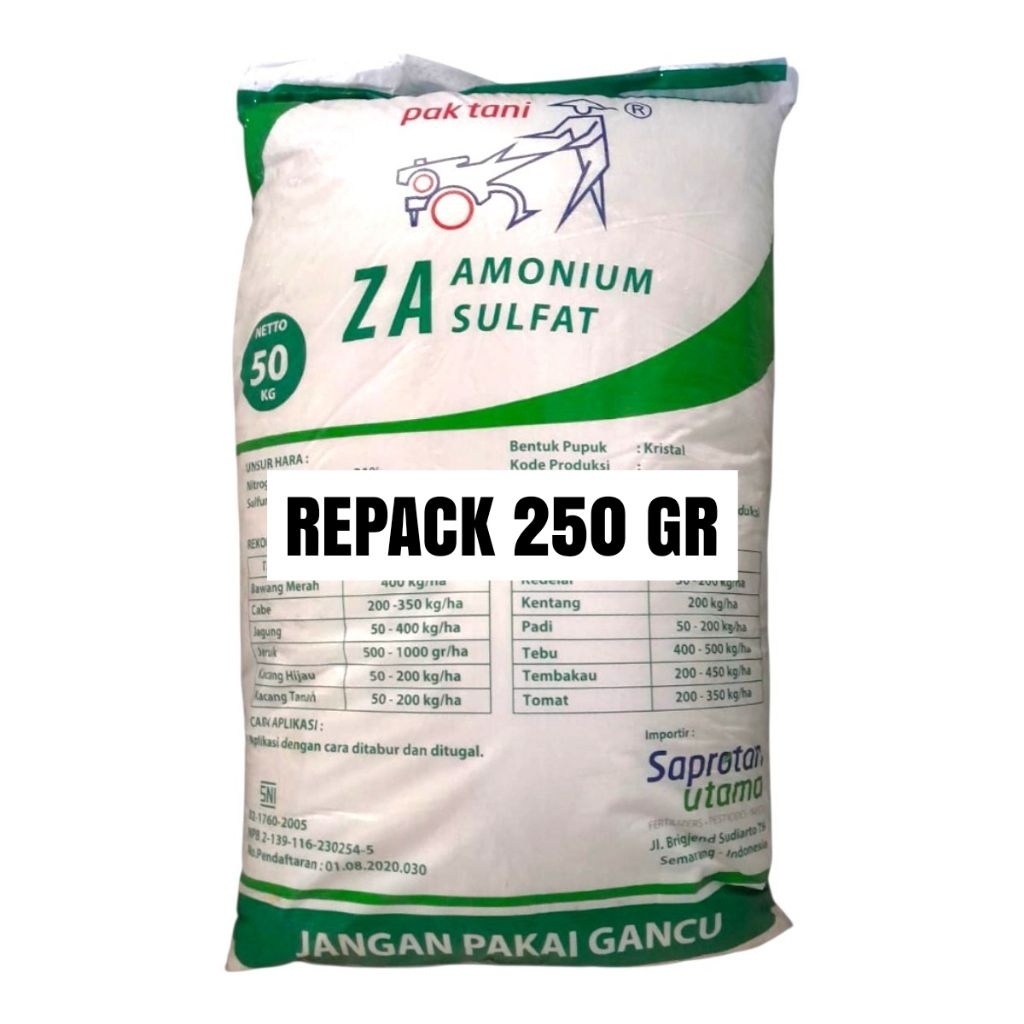Pupuk ZA Pak Tani REPACK 250 GR ( Original 100% )