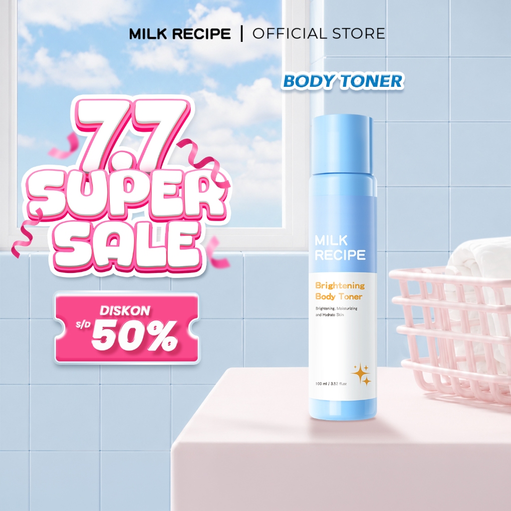 Milk Recipe Brightening Body Toner – Toner Pencerah badan pencerah ketiak pencerah leher body exfoli