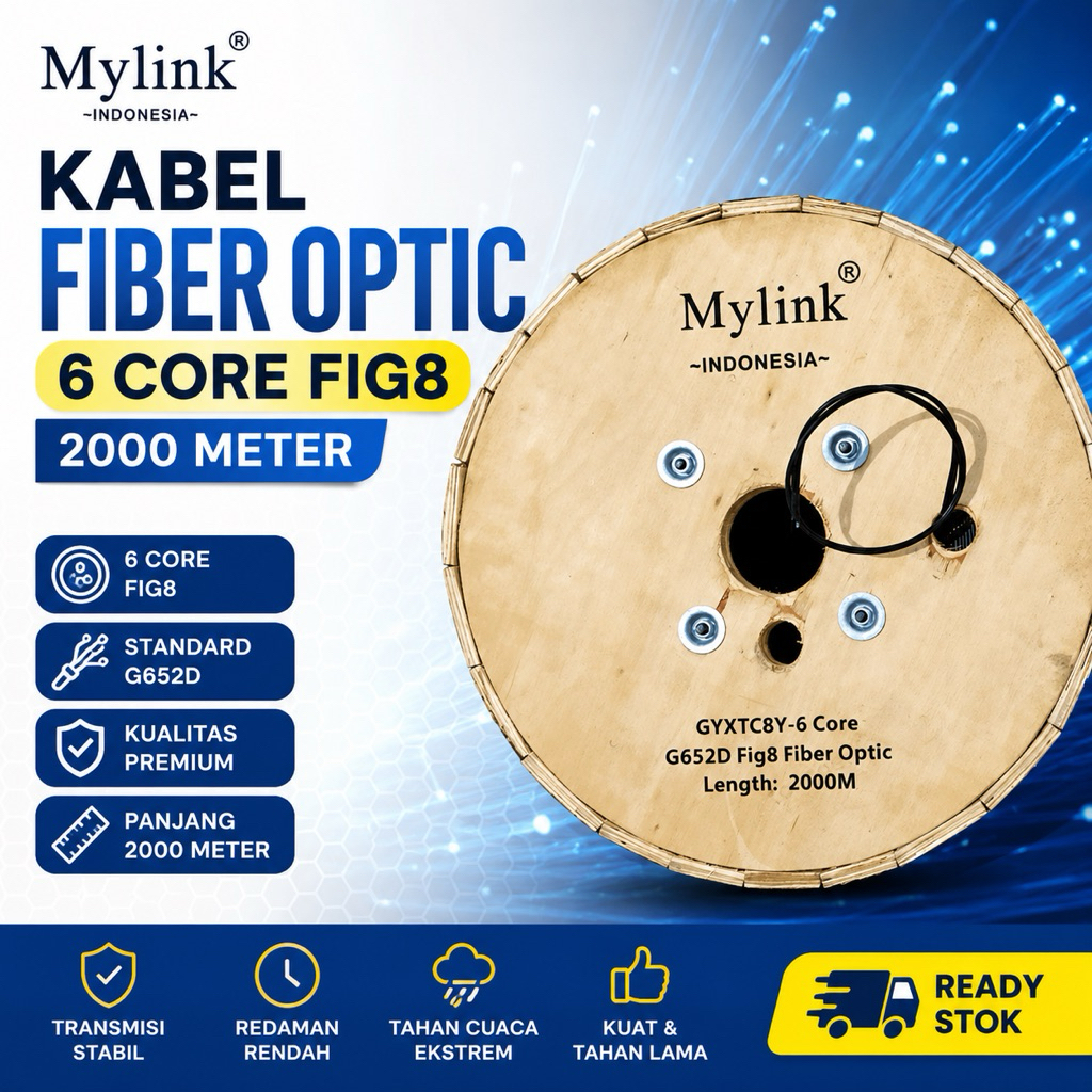 Kabel Fiber Optic 6 Core Fig 8 My Link