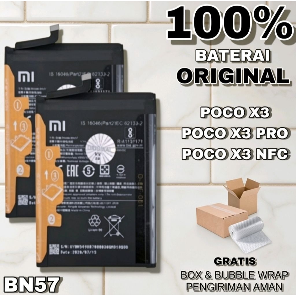 BATERAI BATRAI BATRE BATTERAI BATTERY POCO X3/POCO X3 PRO / POCO X3 NFC BN 57