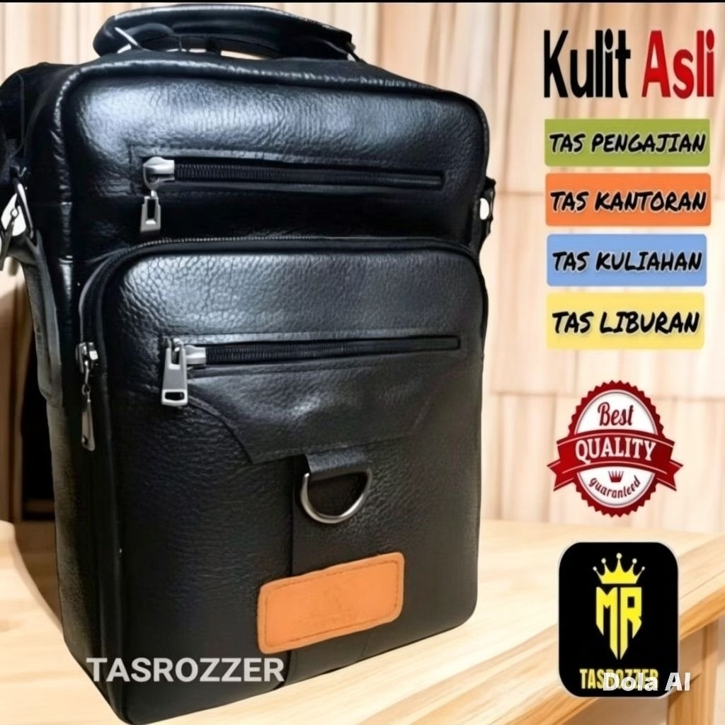 Tas Kitab Kulit Asli Pria – Santri & Kuliah, Ring Tengah