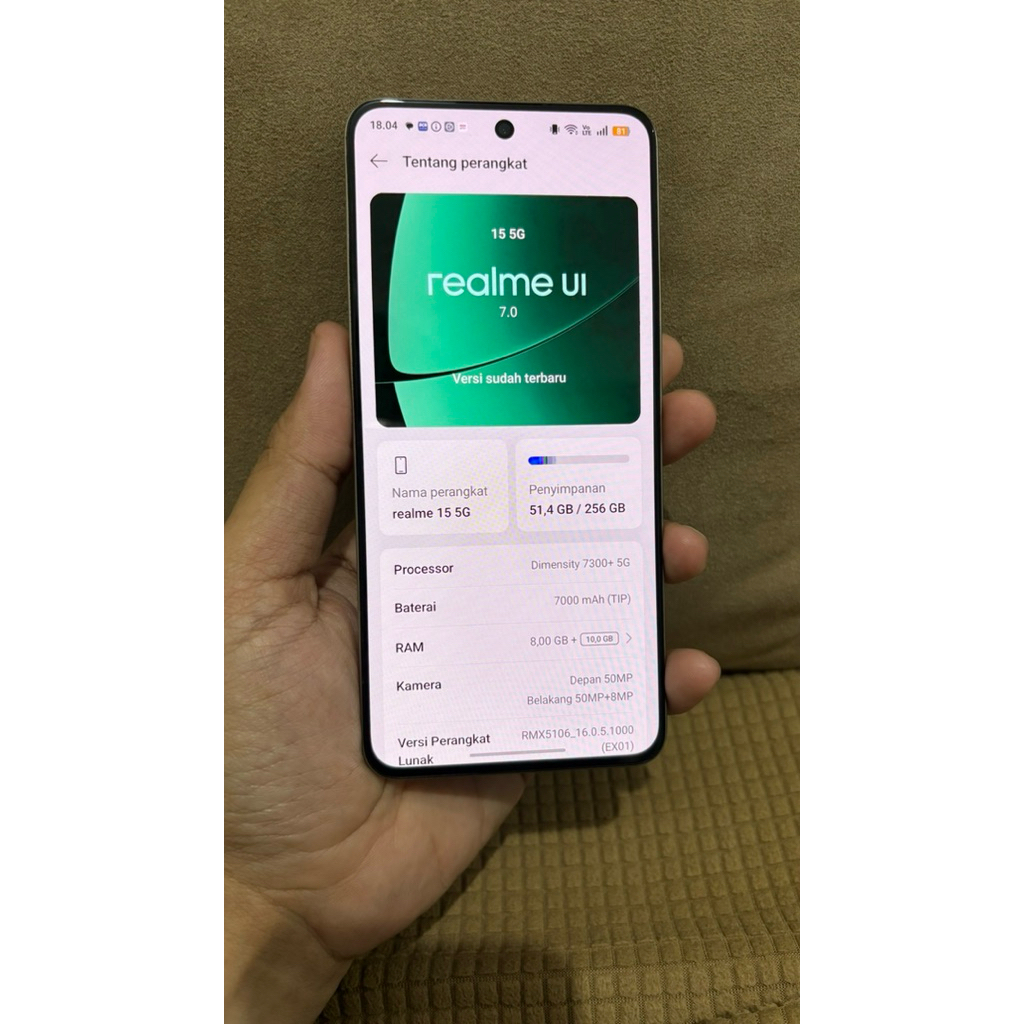 Realme 15 5g 8/256gb hp only