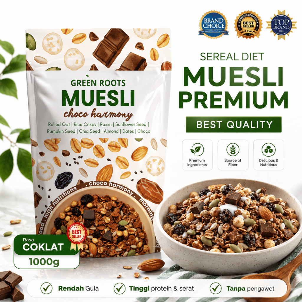 Muesli Choco Harmony Sereal Diet Oatmeal Coklat 1kg