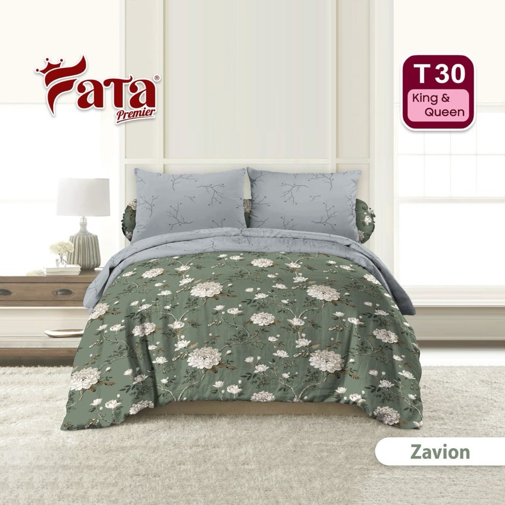 Bedcover Set Fata Premier Rumbai 160x200 T30cm Polos dan Motif