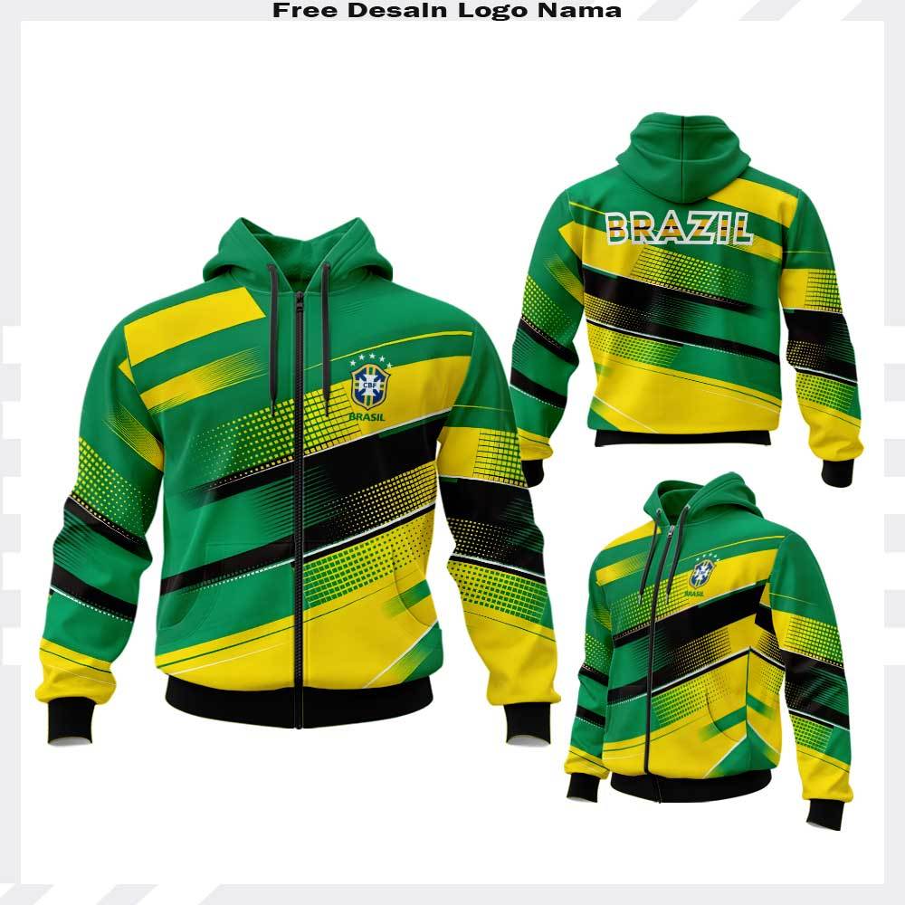 Jaket Bomber Fantasy  Brazil Jaket Unisex Fullprinting Premium