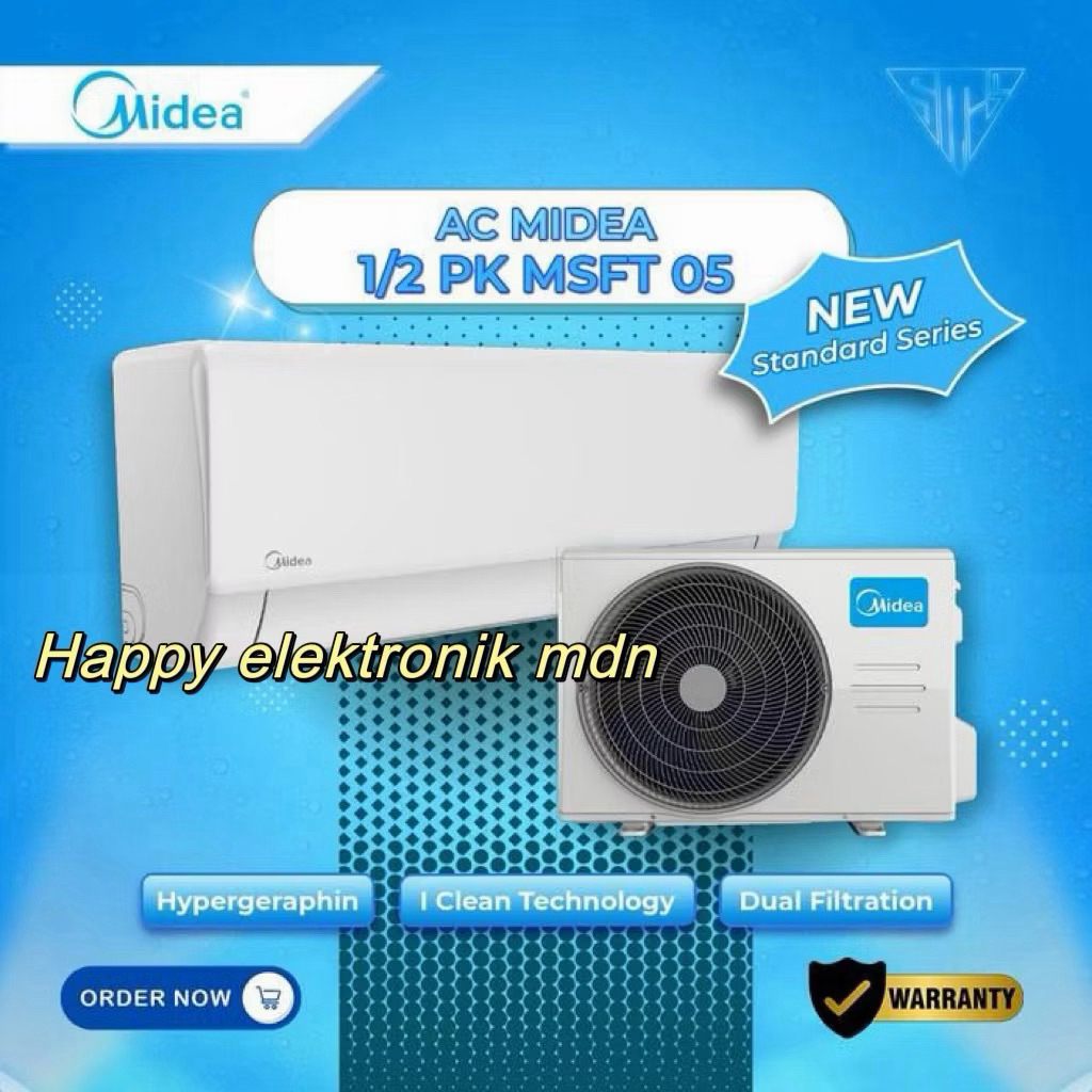 (NEW MODEL 2026) MIDEA AC 1/2 PK AC Split Midea MSFT-05CRN8 NEW MODEL Midea AC 0,5 pk AC Midea seteg