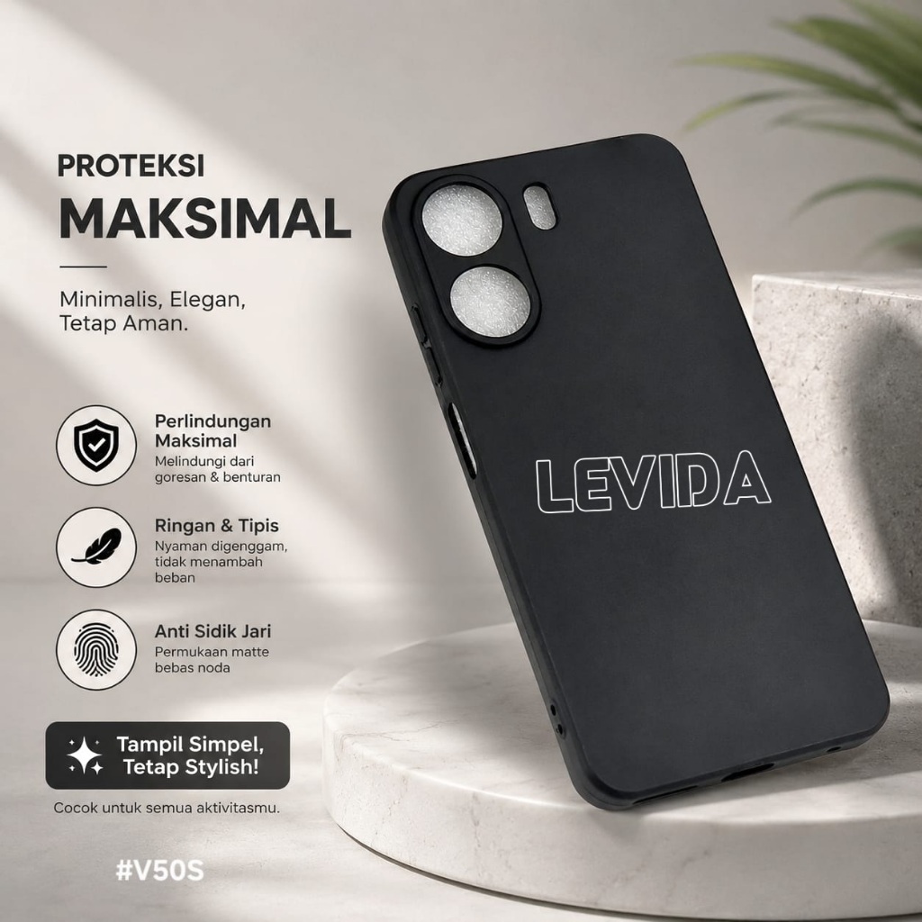 Itel Villaon V50S Itel Villaon V40S Softcase Macaron Square Black / Case Square Black Edge Case Itel