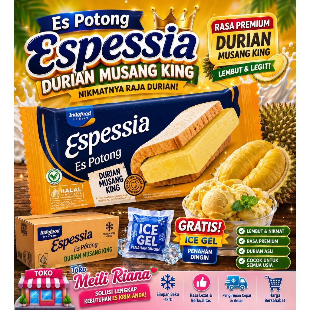 es potong espessia rasa durian espotong espessia Indofood ice cream potong es krim eskrim durian mur