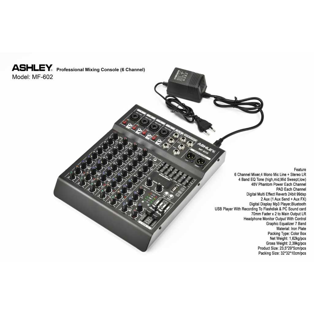 Mixer audio Ashley MF-602 Mixer audio Ashley MF-602