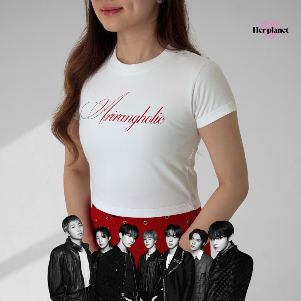 [Her Planet] Arirangholic BTS World Tour Crop Top Crop Tee Heavyweight 20s | BTS arirang tshirt | ka