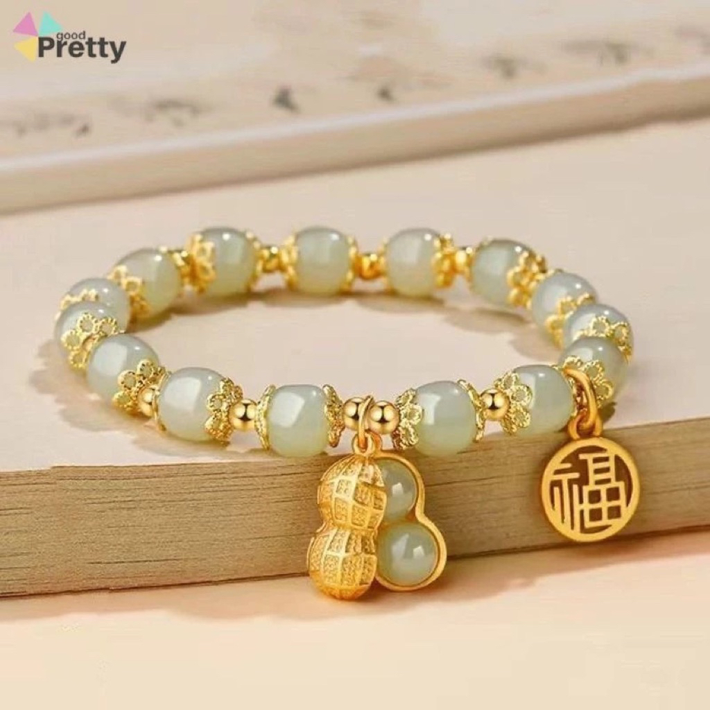 gelang kacang merah gelang titanium perhiasan wanita gelang kristal asli giok luar negri