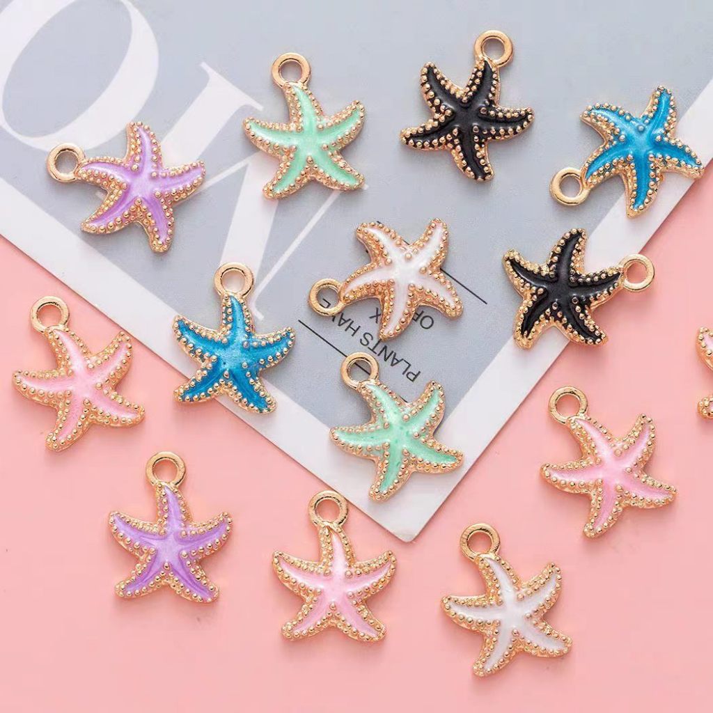 [1PCS] D12 Charm Besi Bandul Bintang Laut Liontin Bintang Laut