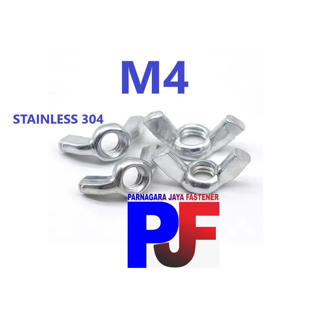 Mur Kupu M4 / Wing Nut / Mur Kuping M4 Stainless 304