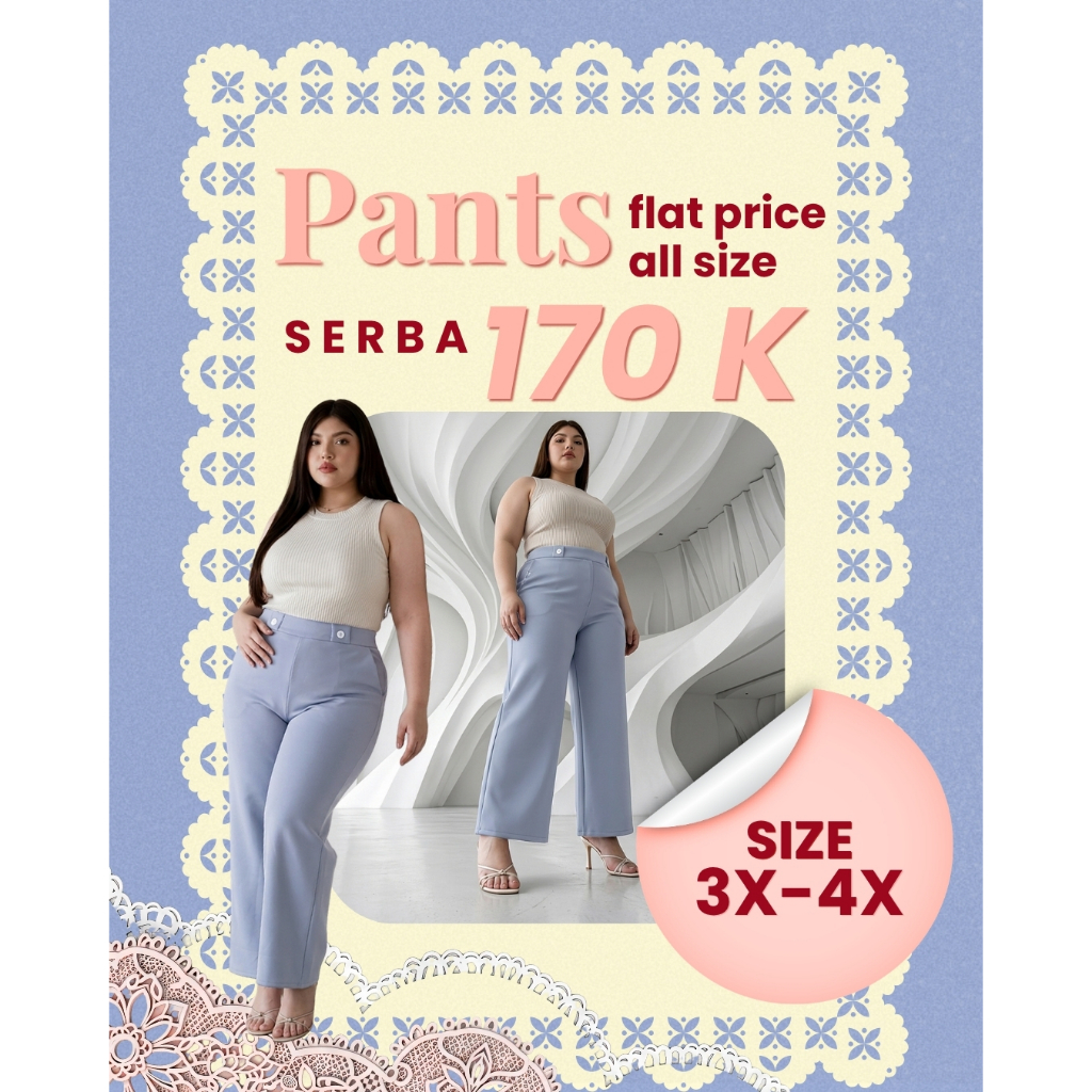 Bigissimo SERBA 170Rb - Back To Work Sale Pants 02 |  SERBA DISKON 1 HARGA | Celana Wanita 3X - 5X B