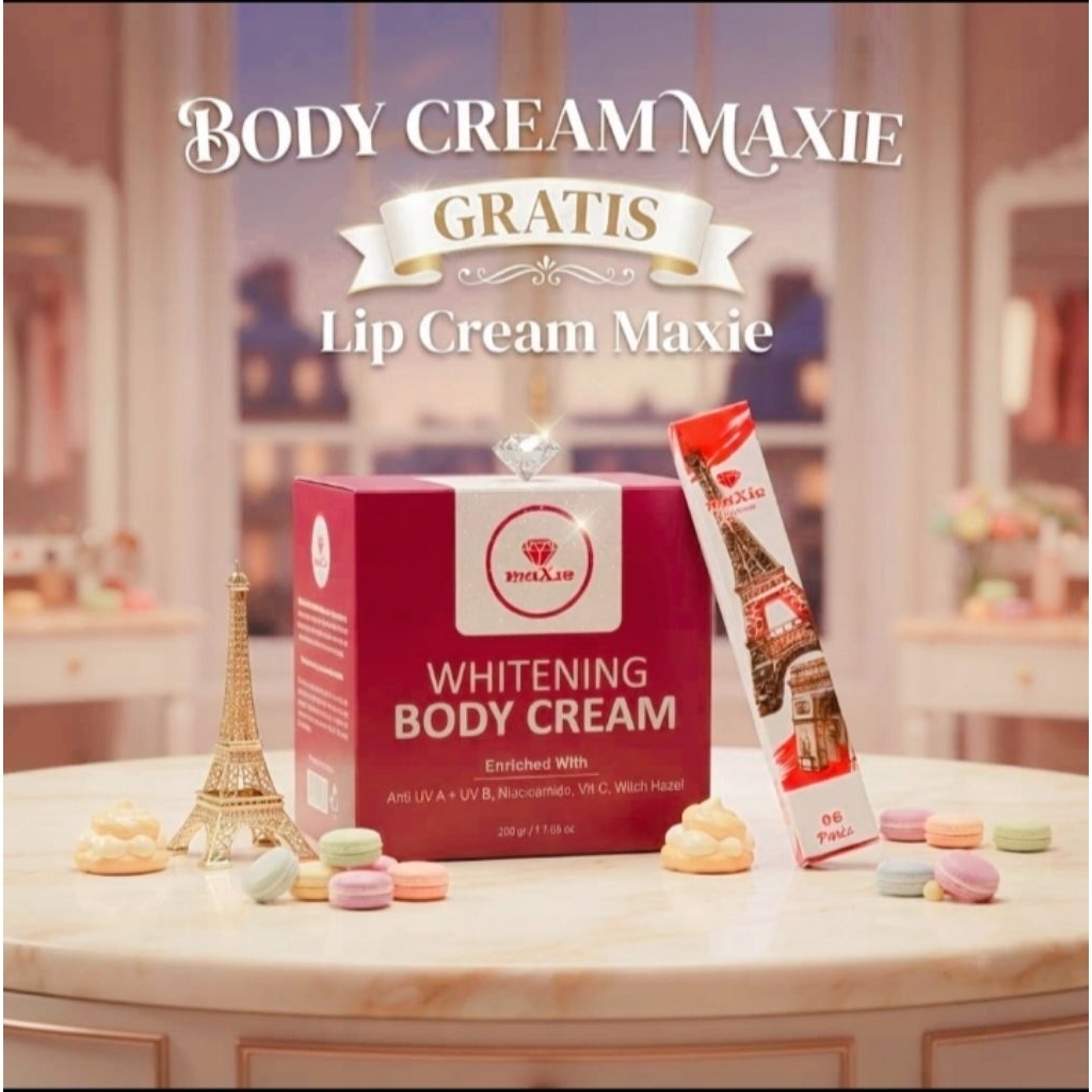 Body Cream Maxie GRATIS Lip Cream Maxie