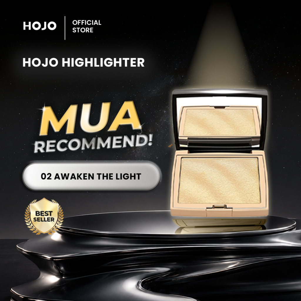 HOJO Highlighter Glim Palette | Official Store | Gold & Warm Tone | Waterproof Highlighter Glitter M