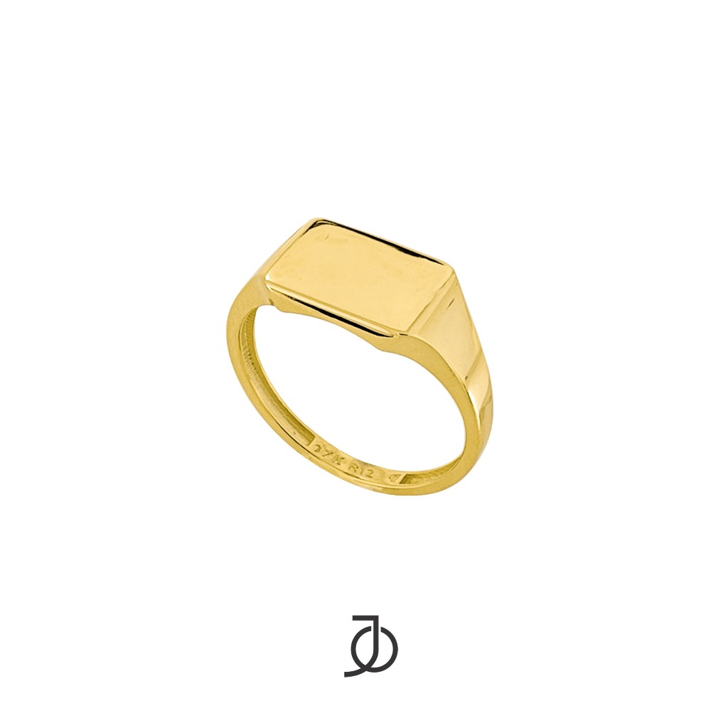 JO Cincin Emas - Mini Hex Signet Ring 17k