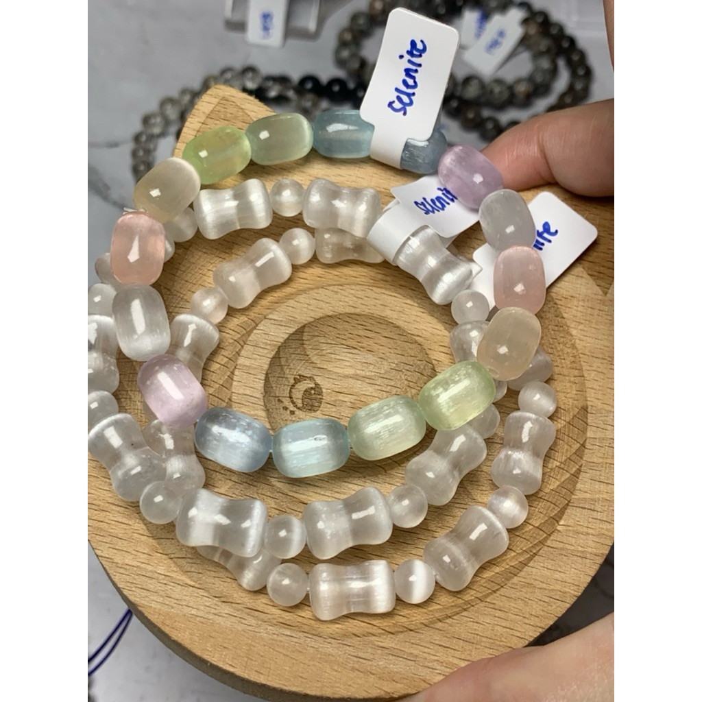 Selenite Bracelet/ Gelang Selenite untuk Cleansing Crystal