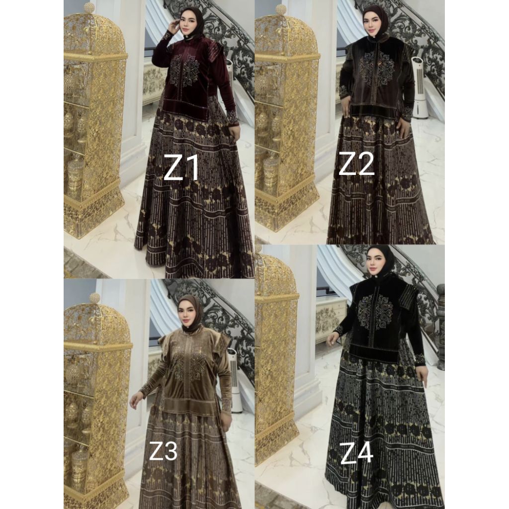 gamis syari UCEl Qisya jaya alqiblat rafanda dwina azizil