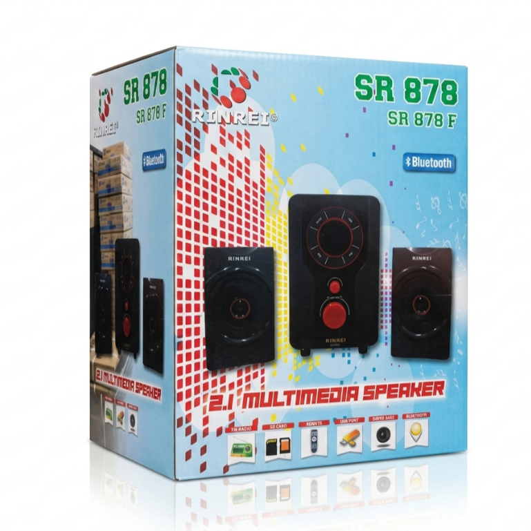 Speaker portable mini bluetooth fm usb radio RINRAI SR 878 F