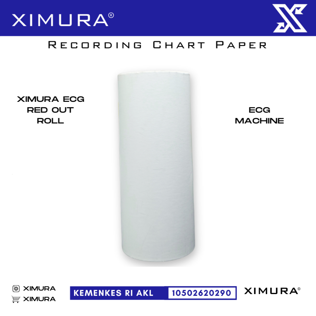XIMURA kertas Spirometer 110mm X 30Meter X 16mm Spirometri