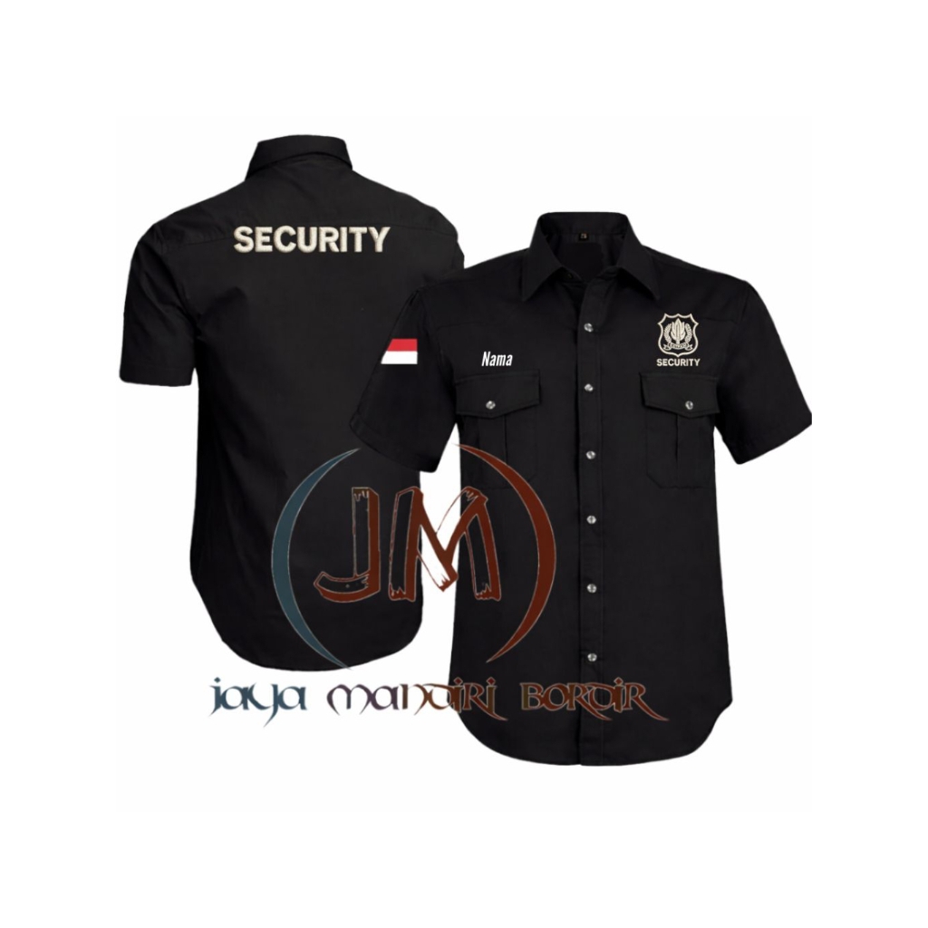 KEMEJA SECURITY BORDIR || BAJU SECURITY BORDIR || KEMEJA SATPAM BORDIR