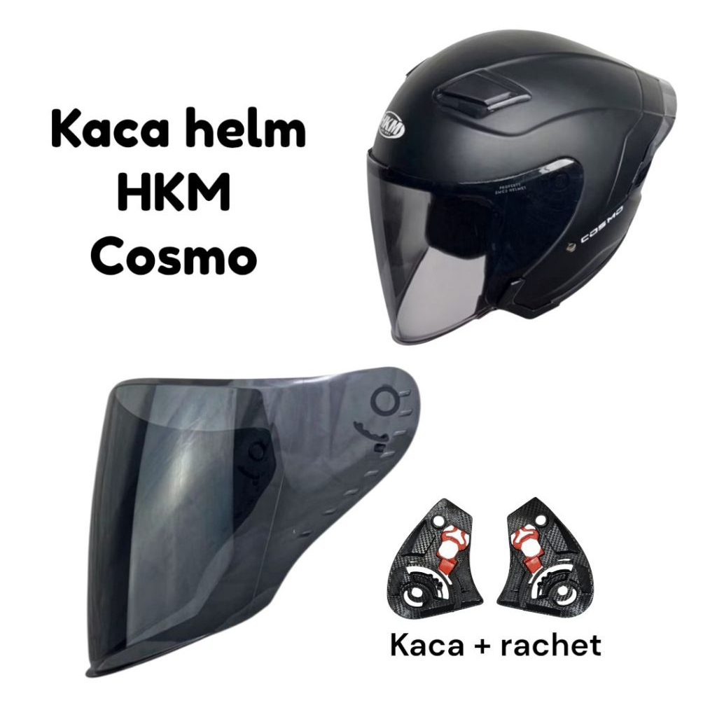 Kaca Helm HKM Cosmo Visor Helm HKM Kaca + rachet