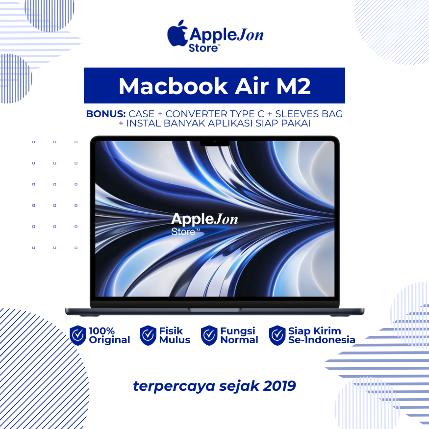 Macbook Air M2 Second Like New Berkualitas & Bergaransi hanya di AppleJon Store