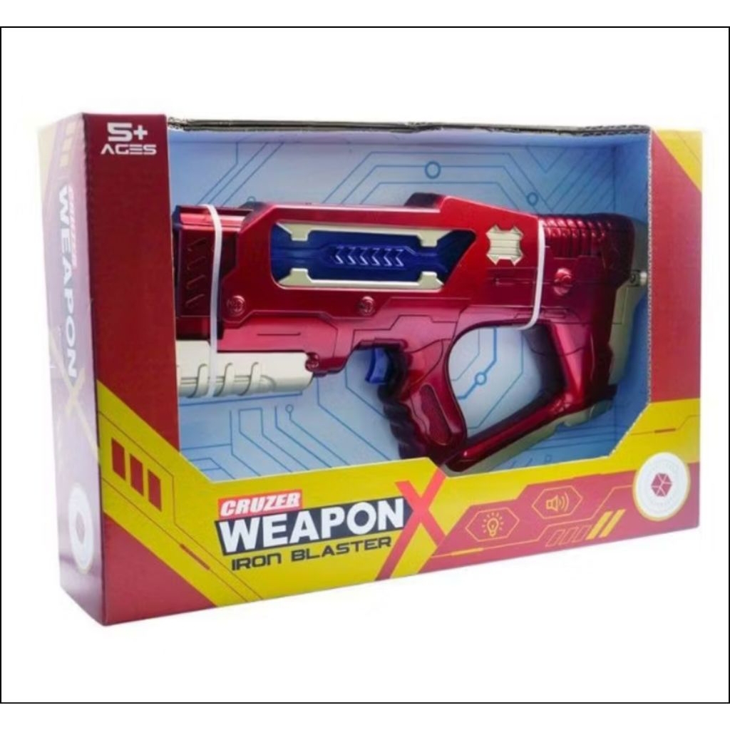 Mainan Tembakan Cruzer Weapon-X Iron Blaster Toys Kingdom Kidz Station