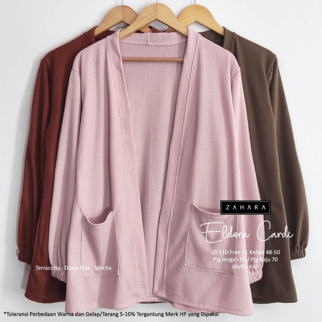 OFILO • SELLA • ELDORA • AUSTIN CARDI BY ZAHARA OUTER CARDIGAN WANITA KAOS RAJUT