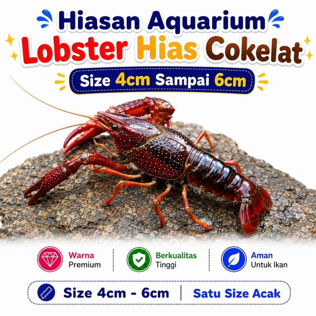 Lobster hias coklat clarky lobster hias aquarium