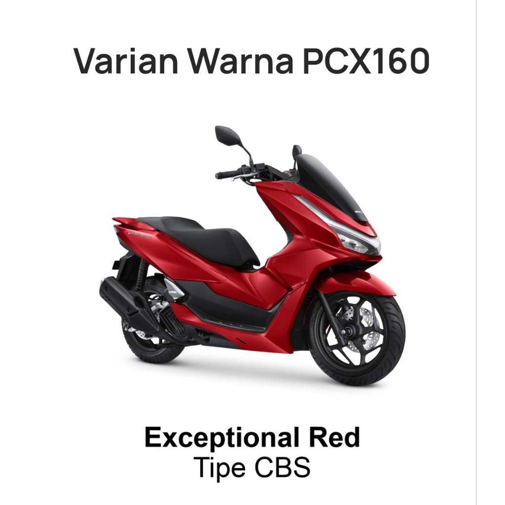 cicilan kartu kredit 0% - Honda PCX 160 CBS Tipe Merah excelptional red 2026