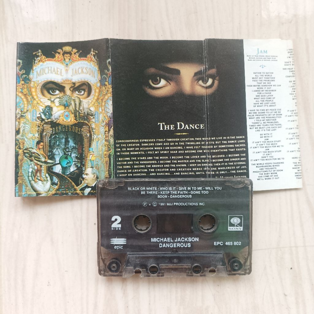 Original Kaset Pita Tape Musik Michael Jackson Album Dangerous