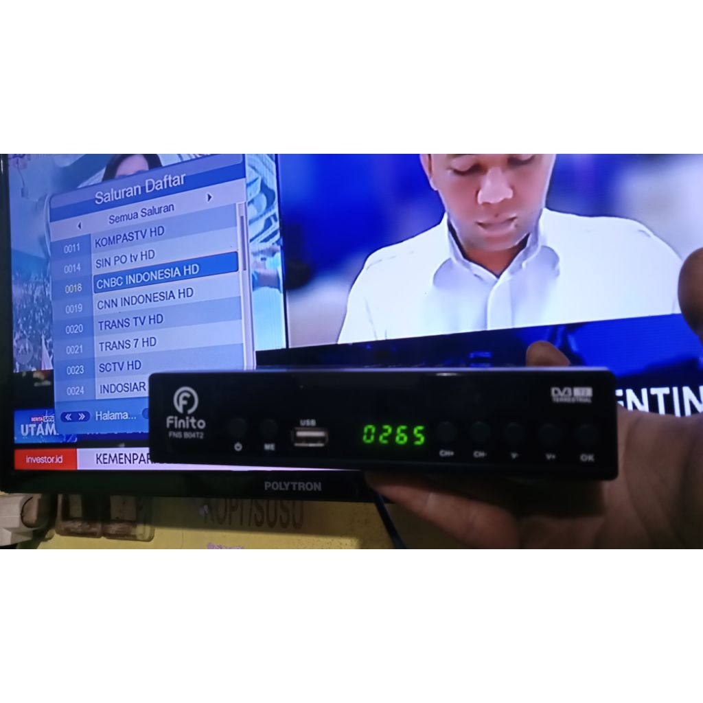 STB merk FINITO FNS B04T2 kondisi normal gak ada remotnya saja