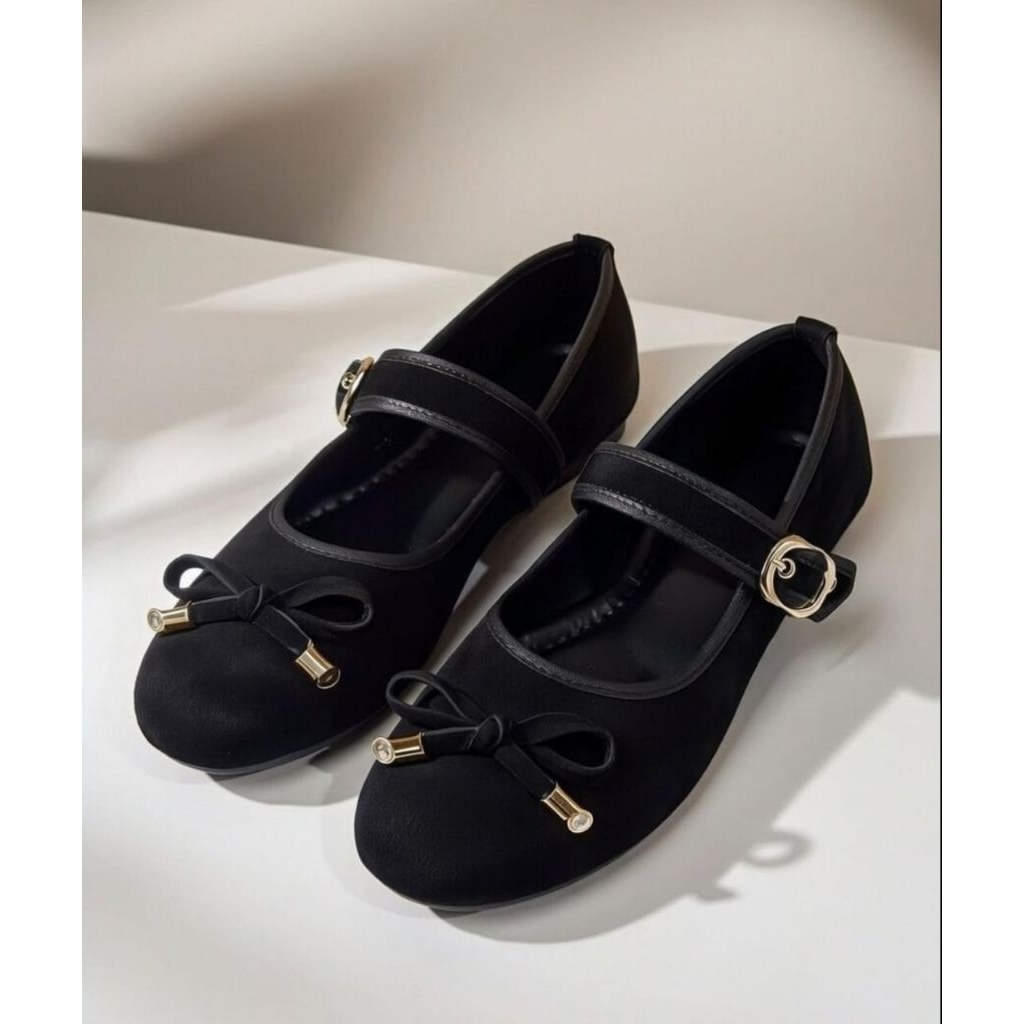 Luna Bow Mary Jane Flats