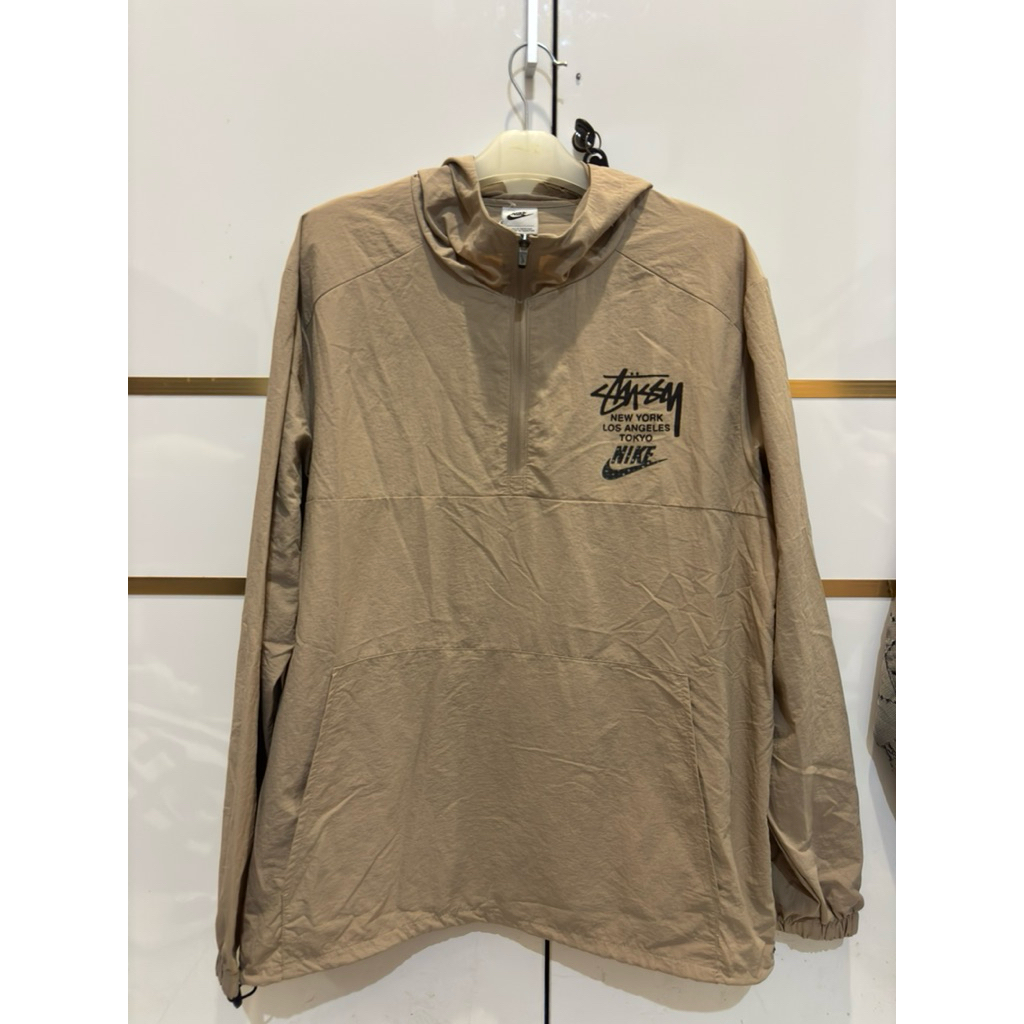 Jaket hoodie Nike x Stussy halfzip