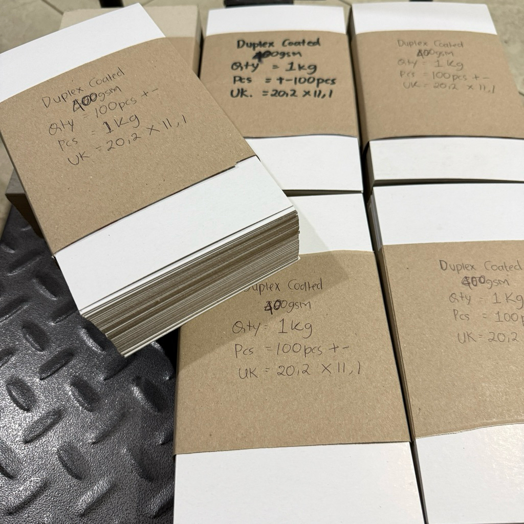 Kertas Potongan Duplex 20,2 x 11,1 / Kertas Duplex 400 gsm / Kertas Duplex Potongan / Kertas Duplex 