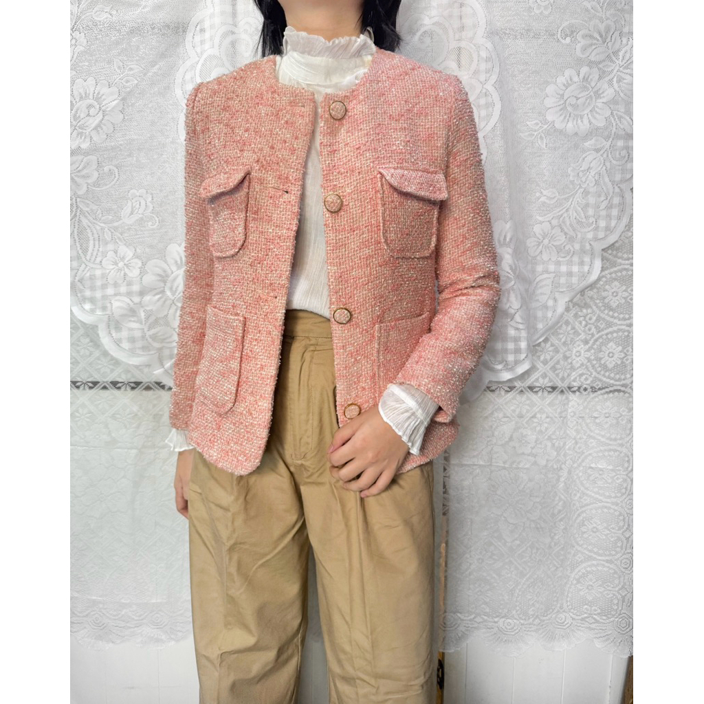 Pink Tweed Blazer