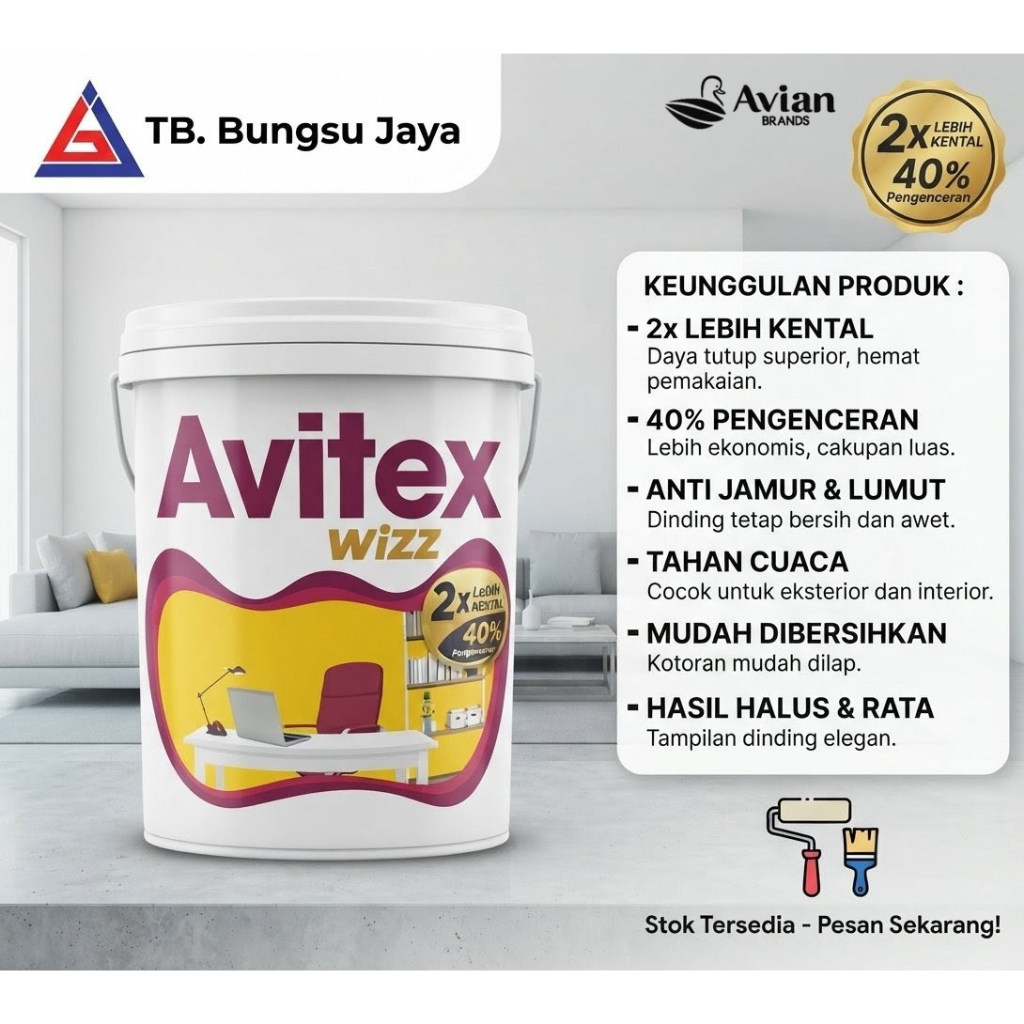 Cat Tembok Interior Avitex Wizz 25 Kg