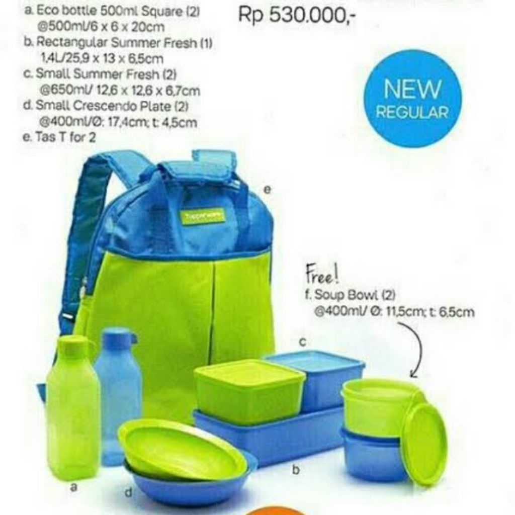 T for 2 Set Tupperware ( 295.000 )